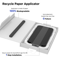 Nouveaux produits : Verre trempé à application facile pour iPhone 18 17 16 15 Pro Max, protection d'écran intégrale avec kit d'installation facile