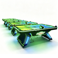 Table de hockey sur air électronique de luxe avec éclairage LED et marqueur numérique pour équipement de divertissement multifonctionnel