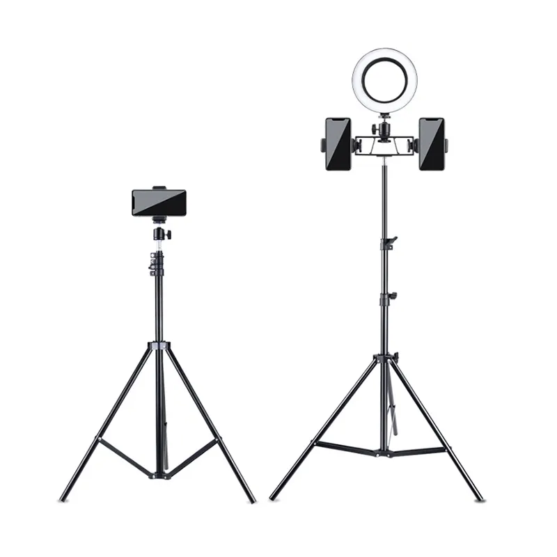 210cm telefon led halka ışık Tripod fotoğraf tripod işık standları fotoğrafçılık tripod için işık standları