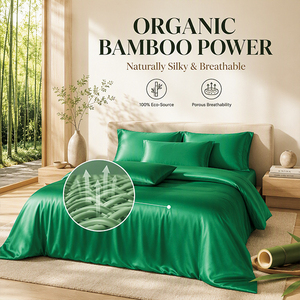 Parure de lit en bambou pour hôtel, vente en gros, rafraîchissante, respirante, soyeuse, hypoallergénique, luxe - Product Image 3