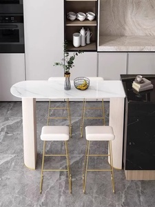 Table de bar en métal crème moderne pour le salon, <span class=keywords><strong>barre</strong></span> d'eau murale pour petit appartement, panneau d'îlot de <span class=keywords><strong>cuisine</strong></span> - Product Image 4