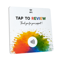 Base NFC Personalizada para Reseñas de Google, Placa de Mesa para Redes Sociales, Código QR, Conexión con un Toque, Pantalla para Negocios