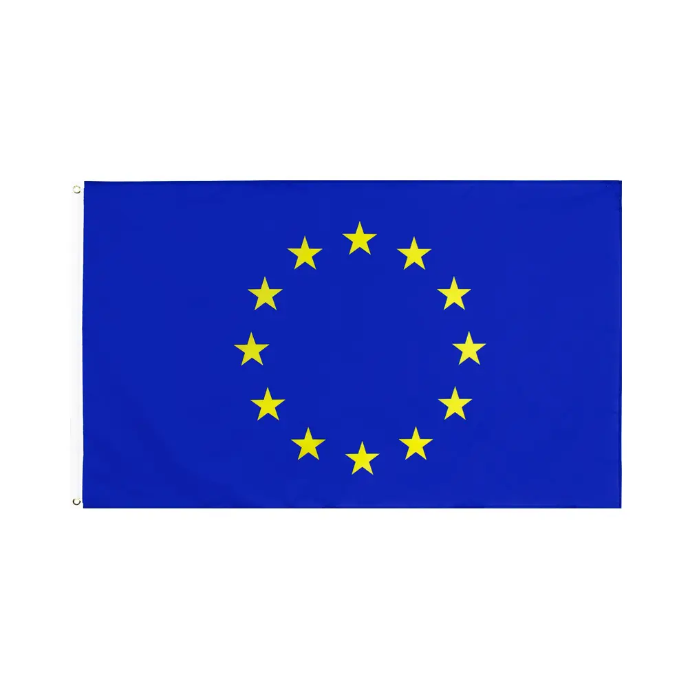 Groothandel Custom 100% Polyester 3x5ft Dubbelzijdig Alle Landen Europese Union Eu 12 Gouden Sterren Vlag Met Snelle Levering