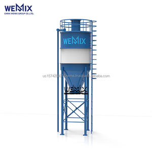 Silo de cemento entero 30T, Silo de cemento de acero al carbono Q235 para planta mezcladora de hormigón - Product Image 1