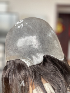 SHY Haute Qualité Européenne Cheveux Cuticules Alignés Full PU Perruques Médicales pour la Perte De Cheveux Femmes 10*10 Pouces Toppers Transparent Droite - Product Image 2
