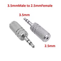 Adaptateur audio Jack 3,5 mm vers 2,5 mm, connecteur mâle 2,5 mm vers femelle 3,5 mm pour câble de haut-parleur auxiliaire, prise casque 3,5