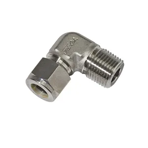 Tube Fitting Stainless Steel Swagelok Type Double Ferrule Compression Straight Union Fitting