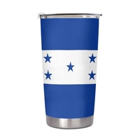Gobelet isotherme en acier inoxydable de 20 oz avec drapeau du Honduras, personnalisé, anti-fuite, pour le bureau et la maison, pour les boissons quotidiennes