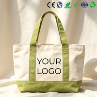 Bolsa de Mano Resistente de Lona de Algodón de 12 oz, Bolsa de Compras Reutilizable, Bolsas de Lona Ecológicas Personalizables para DIY