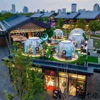 Tente à bulles transparente de 4,5 m 360° °   Dôme en verre pour l'observation des étoiles en plein air, idéal pour le glamping, les hôtels, les restaurants et le camping