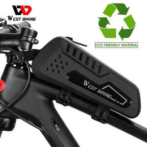 Sac de cadre de vélo en TPU étanche, capacité 1,5 L, coque rigide flexible, fermeture éclair, sangle détachable, écologique - Product Image 5