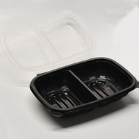 Conteneur jetable en plastique PP personnalisé pour la préparation de repas au micro-ondes Boîte d'emballage alimentaire à emporter à clapet