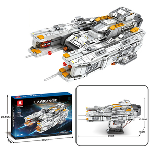 MOC <span class=keywords><strong>Space</strong></span> Fighter <span class=keywords><strong>Star</strong></span> CV-11003 Serie Lagrange, Modello di Nave d'Accompagnamento Artiglieria, Giocattolo da Costruzione in Plastica ABS per Ragazzi - Product Image 6