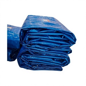 Bâche imperméable bleue robuste pour usage extérieur, en tissu non tissé uni de couleur unie - Product Image 1