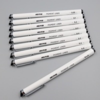 Ensemble de 9 stylos marqueurs d'art techniques à encre noire imperméable et non toxique avec pointe fine pour une utilisation durable et option de logo personnalisé