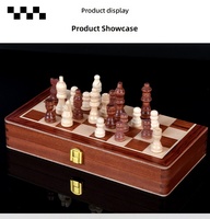 Échiquier magnétique en placage de bois de rose de 39 cm, grand format, pliable, jeu de voyage de luxe, jouet éducatif de stratégie haut de gamme, cadeau pour enfants et adultes