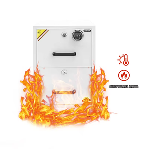 Archivador Ignífugo de Gran Capacidad con 3 Cajones y Correderas de Cierre Suave de 3 Secciones, Armario de Almacenamiento de Oficina con Cerradura de Alta Capacidad - Product Image 1