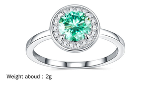 Bijoux minimalistes fins en argent sterling 925, moissanite bleu eau <span class=keywords><strong>de</strong></span> <span class=keywords><strong>lac</strong></span> taille ronde 1,14 carat VVS GRA, bagues décontractées pour filles, design <span class=keywords><strong>de</strong></span> créateur. - Product Image 2
