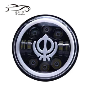 JHS 7 pouces phare Led 75W étanche Ip68 feux de croisement Halo anneau Angle oeil conduite lumière phare rond pour Ford Ranger Jeep - Product Image 3