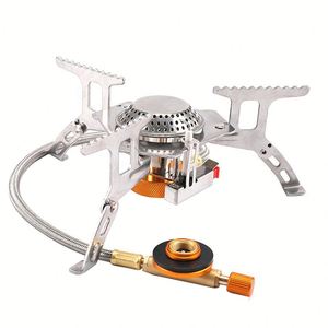 Réchaud à gaz portable pour le camping - Cuisinière d'extérieur pliable avec allumage piézoélectrique et support stable - Product Image 3