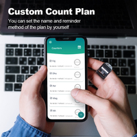 Bague Smart Zikr 2025 Sans Fil WiFi, Compteur Tasbih avec Alarme, Télécommande et Application Mobile, Boîtier en Plastique pour Pro Max 2025