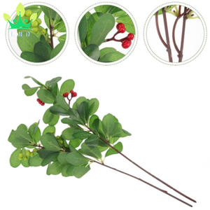 מלאכותי חג המולד בוש הולי בוש הולי ברי גזע צמח אגרטל מילוי עלים הביתה לאגרטל פירות יער אדום שולחן אוכל שולחן - Product Image 2