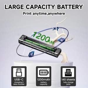 Nueva llegada M08f Inkless Portable Mini Bluetooth Térmica A4 Impresora en viaje de negocios Impresora térmica - Product Image 2