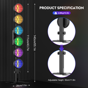 New Mini 6x50w <span class=keywords><strong>RGB</strong></span> 3in1 DMX512 <span class=keywords><strong>LED</strong></span> tuyến tính ánh sáng cổ điển cho bar hộp đêm sân khấu buổi hòa nhạc nền Flash hiệu ứng Retro đèn - Product Image 5
