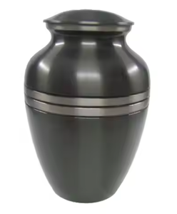 Handmade Designer Brass Cremation Urn <b>Grey</b> Metal Funeral Supplies New Adult Pet Human Ashes Keepsake for Home Decor - Product Image 1