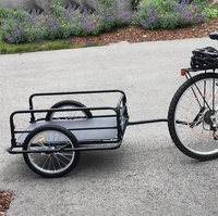 Remorque de vélo pliante boîte de rangement de cargaison attelage coupleur bagages utilitaire shopping camping outil chariot enfant animal poussette à main