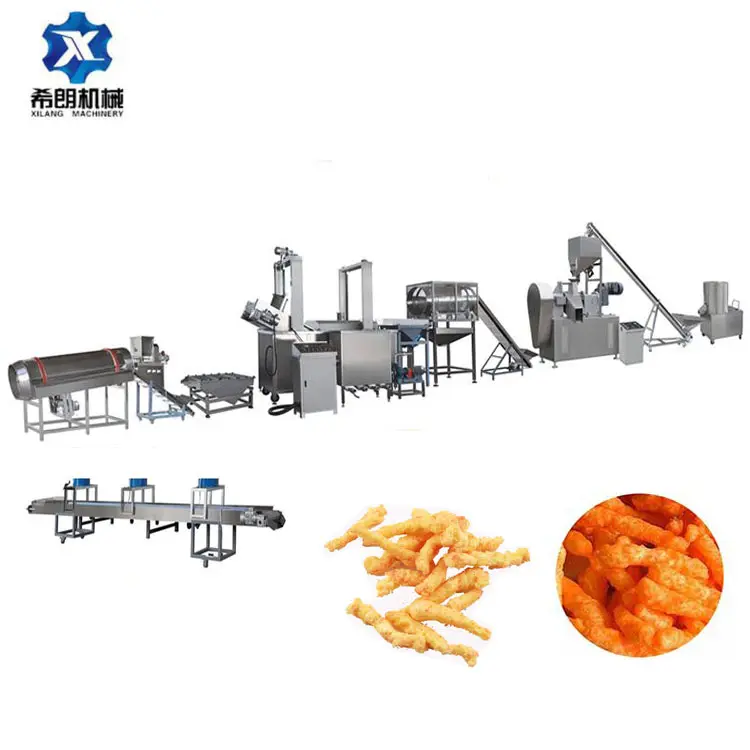 200-300 kg/h ligne de traitement de collations frites craquelins frites extrudeuse machine frite farine de maïs tortilla faisant la machine