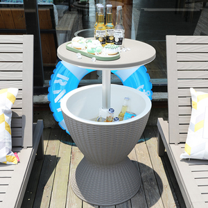 Outdoor Bar Ice Bucket Garden Portable Drinks Wine <strong>Beer</strong> Cooler <strong>Table</strong> - Product Image 4