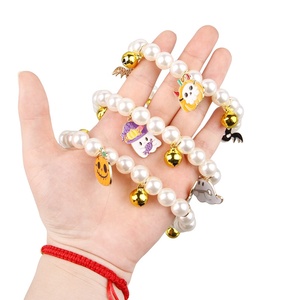Collares de lujo para mascotas de Halloween con campana Nuevo diseño Peal <span class=keywords><strong>Ghost</strong></span> Pumpkin Plástico sólido para gatos y perros - Product Image 3