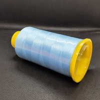 Benang Bordir Polyester 100% Dicelup 120D/2 40WT 4000yard Susut Rendah, Halus, Berkilau Tinggi, Mesin OEM & Kustom
