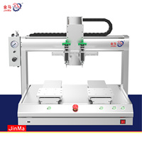 Dispensador de Pegamento Automático de 4 Ejes con Doble Mesa de Trabajo, Motor y Bomba de Alta Velocidad para Ensamblaje Industrial, Certificado CE