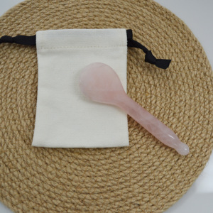 Outil de massage Gua Sha en forme de cuillère en quartz rose fait à la main, fonction musicale, bâton de thérapie d'<span class=keywords><strong>acupuncture</strong></span>, <span class=keywords><strong>rajeunissement</strong></span> de la peau du <span class=keywords><strong>visage</strong></span> - Product Image 6