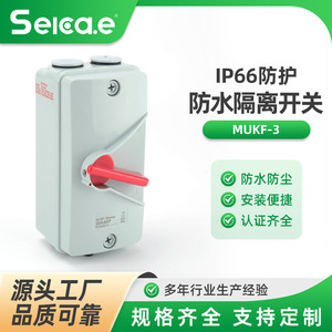 Interruptor de Desconexión Impermeable para Exteriores MUKF, 35 Amperios, 690 V, IP66, Trifásico, Uso Industrial - Product Image 5