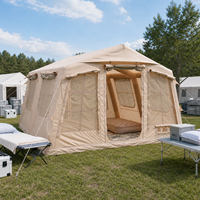 Tente de camping gonflable 13,68 m² en Oxford imperméable, installation rapide, portable, fournisseur OEM personnalisé