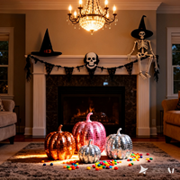 Boule disco citrouille d'Halloween personnalisée, décoration de maison, écologique, non toxique, accessoires de photographie, décorations de gâteaux, vente en gros d'usine