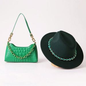 Nouveauté 2023 : Ensemble Chapeau Fedora Blanc et Sac Assorti pour Femme – Vente en Gros - Product Image 3