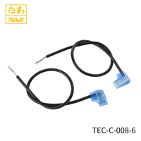 Câbles d'alimentation en cuivre 12V 18AWG 1015 105C 200mm avec sertissage, manchon de borne série 187, faisceau de câbles en PVC étamé TEC-C-0008