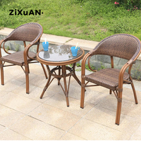 Chaises de café pour balcon extérieur, chaises en rotin, chaises de jardin, tables et chaises d'extérieur