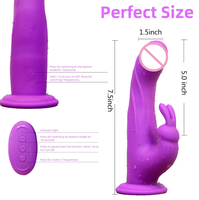Vibrateur sexuel à double vibration et ventouse, télécommandé sans fil, pour masturbation féminine – Jouet sexuel pour adultes très populaire