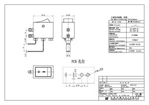 KCD5-3-101 T85 6A 125VAC 2PIN Bật Tắt Công Tắc Rocker PCB - Product Image 6