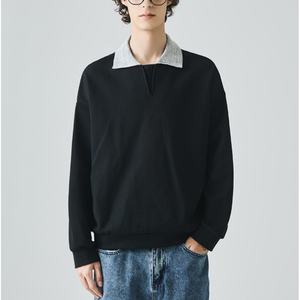 <span class=keywords><strong>Felpa</strong></span> da Uomo Oversize <span class=keywords><strong>con</strong></span> <span class=keywords><strong>Colletto</strong></span> a Contrasto, Scollo a V <span class=keywords><strong>Bianco</strong></span> Crema <span class=keywords><strong>con</strong></span> <span class=keywords><strong>Colletto</strong></span> Polo Strutturato - Product Image 5