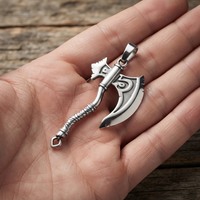 Pendentif hache de combat en acier inoxydable, mini hache viking, breloque de collier pour hommes et femmes, amulette gothique, cadeau