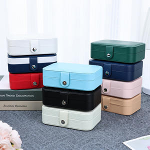 Estuche de Viaje Cuadrado para Joyas, Mini Organizador de Almacenamiento Portátil, Caja de Exhibición para Anillos, Aretes y Collares - Product Image 1