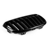 Gril Kidney ABS Gloss Black Single Slat Berkualitas Tinggi untuk BMW Seri 2 F22 F23 F87 M2 2014-2018 Gril Bumper Depan Mobil