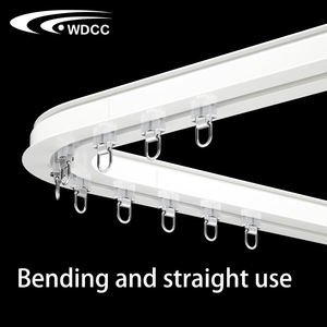 WDCC Customized Wholesale Wave Curtain Track Ripple S Fold Curtain Rail Track Wifi Automation Curtain Motor - Product Image 6