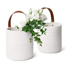 Wild Hanging Pot Herb Plant titolare da parete fioriera da esterno Extra Large cesto in vimini moderno cesti in Rattan con fodere